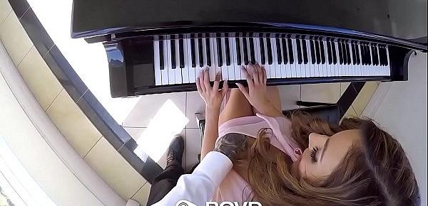  POVD Piano playing brunette beauty Moka Mora fucks big dick